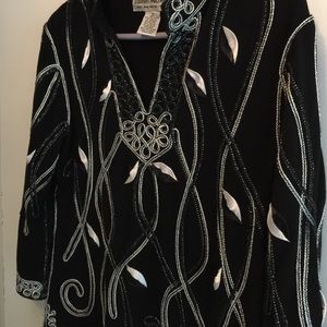 Lauren Michelle bling top size medium black